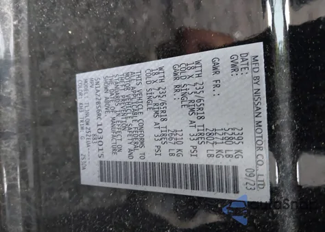 2024 Nissan Murano Sv Intelligent Awd z USA, uszkodzony, nr VIN 5N1AZ2BS6RC103015